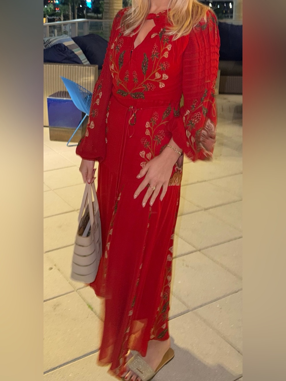 FARM Rio Red Embroidered Maxi Dress - Picture 5 of 5
